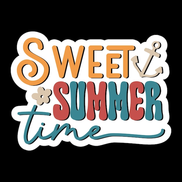 Sweet summer time Retro Stickers