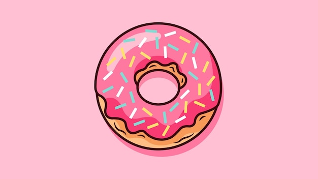 Vector sweet and tasty donut free vector