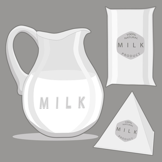 Sweet tasty natural eco product milk