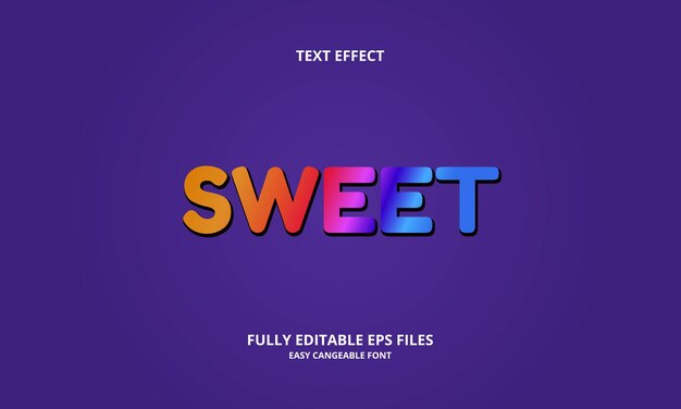 Sweet text effect design template