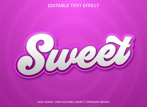 sweet text effect with vintage style  