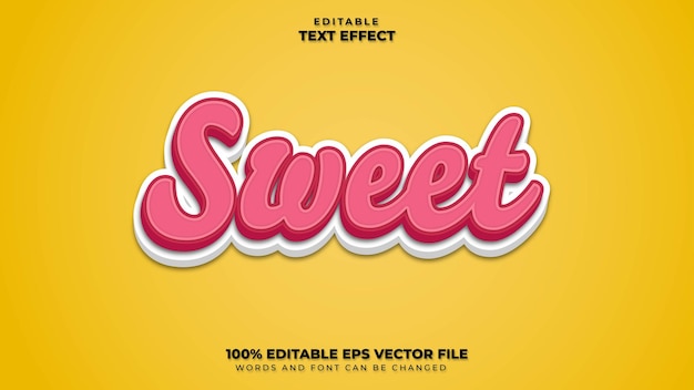 Vector sweet text effect