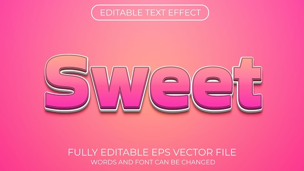 Vector sweet text effect
