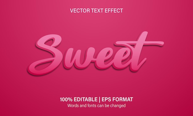 Sweet text style effect