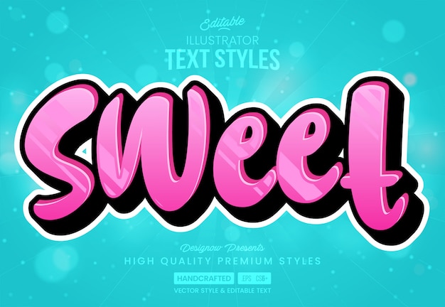 Vector sweet text style