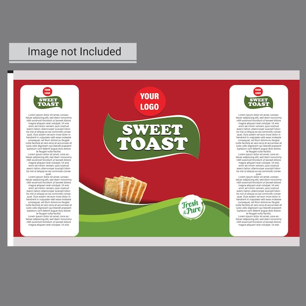 Sweet Toast Package design for Print