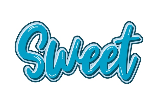 Sweet Vector hand drawn lettering Template for card poster banner print for tshirt