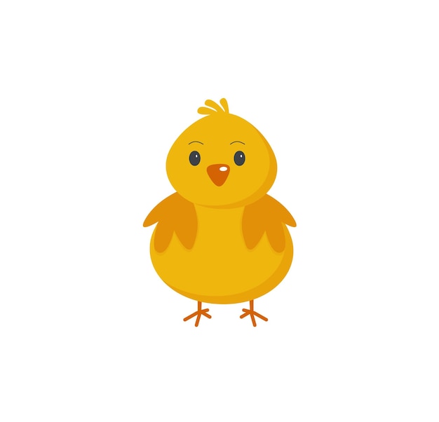 Sweet yellow easter chicken sitting waiting for easter Eps 10