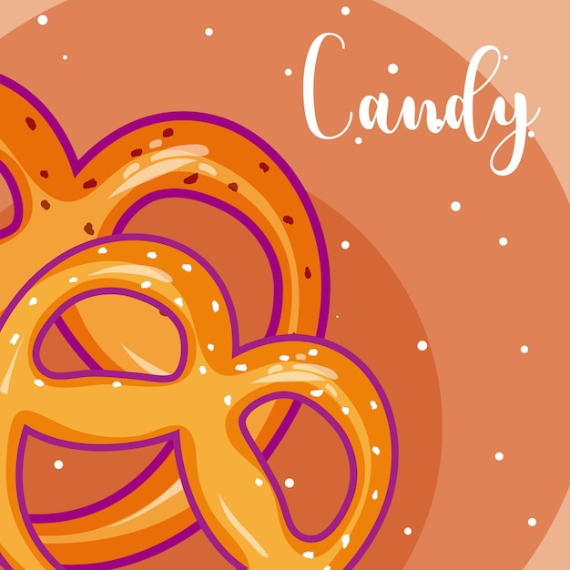 Vettore cartoni animati caramelle dolci da forno