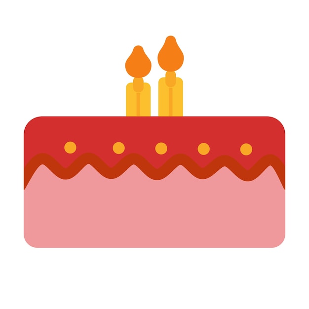 Vector sweets confectionery birthday cake vector illustration icon