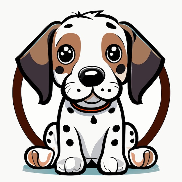 Vector sweety dog dalmatian dog vector illustration cartoon