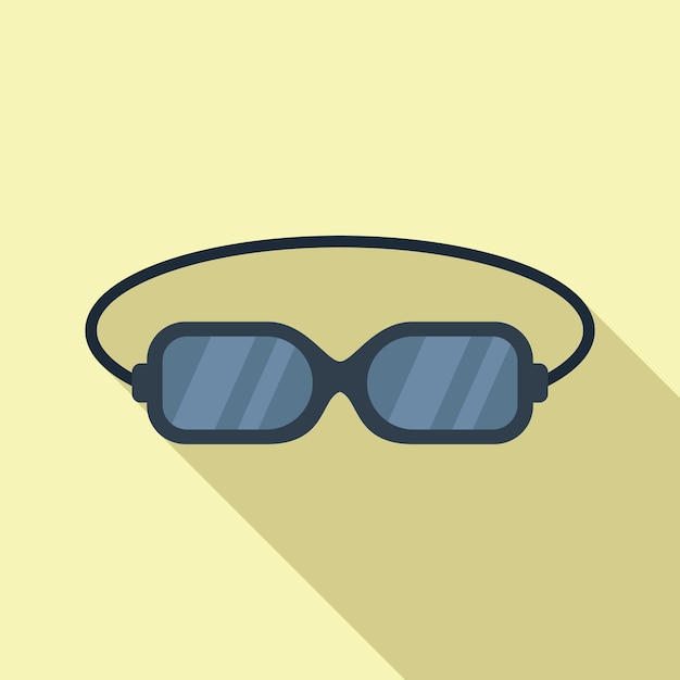 Swim glasses icon flat vector Water pool Sea relax