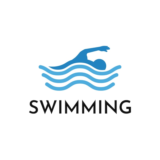 Premium Vector | Swim logo design creative idea