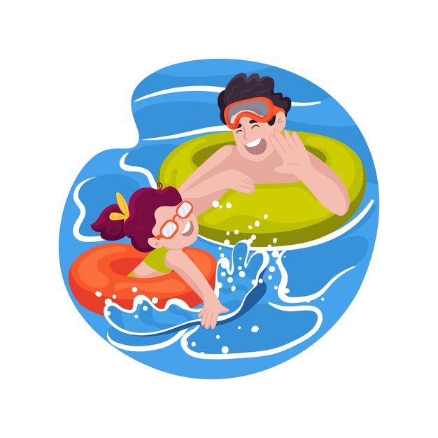 Swim ring isolated cartoon vector illustration