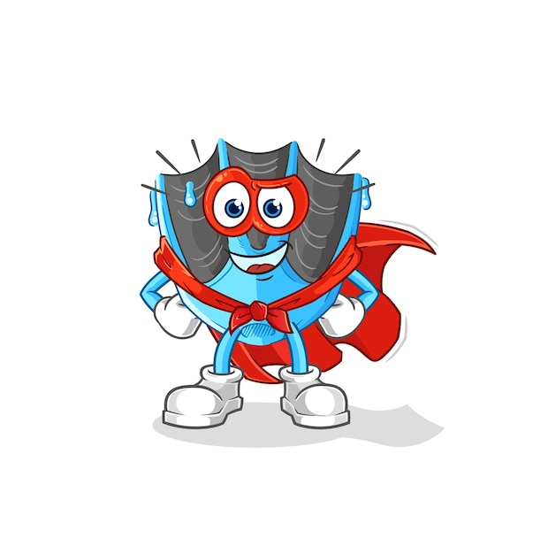 Swimming fin heroes vector cartoon character