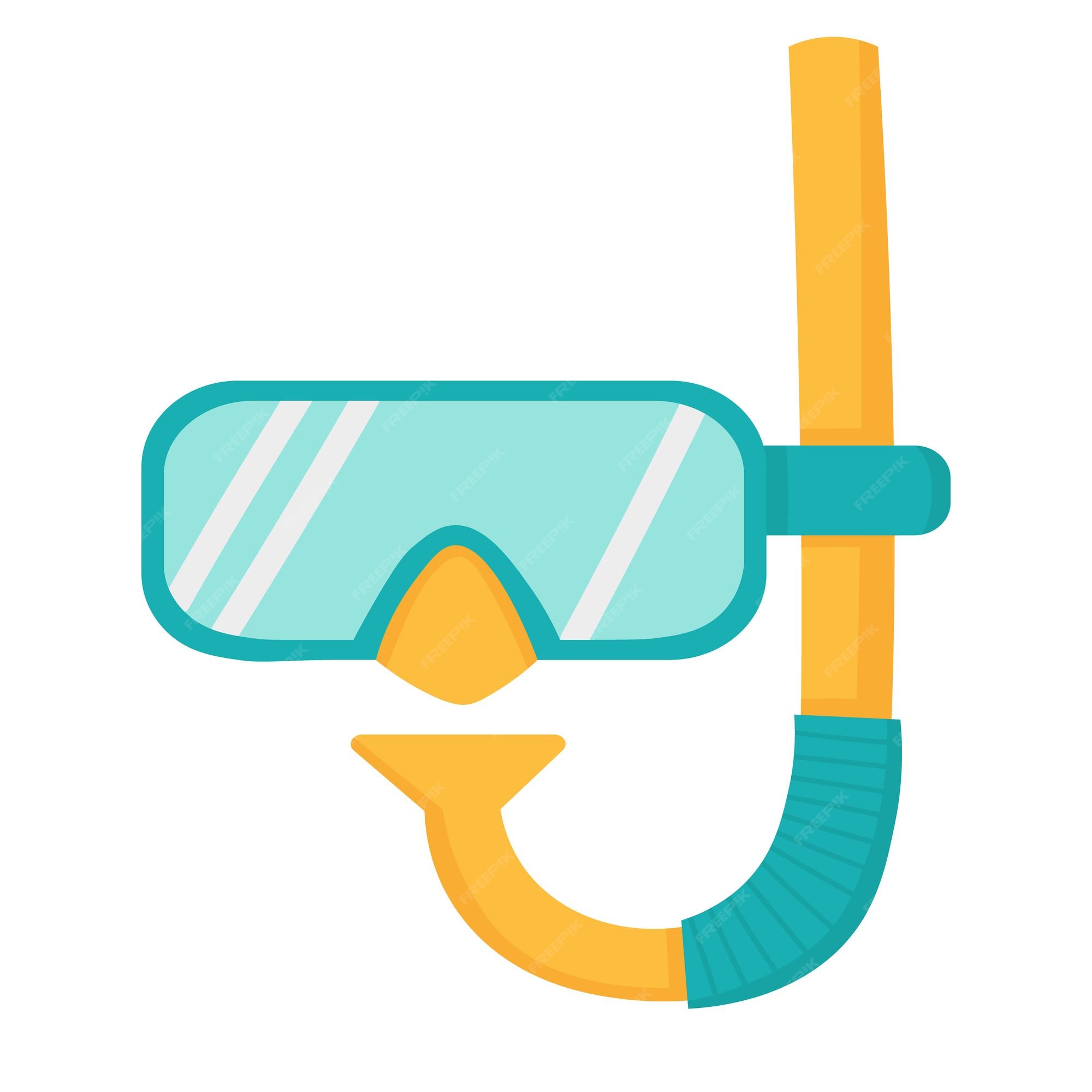 Premium Vector Swimming mask for deep diving. doodle flat clipart
