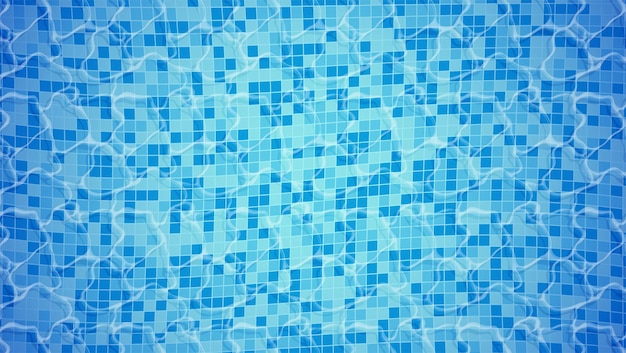 Vector swimming pool bottom texture ripple and flow with waves