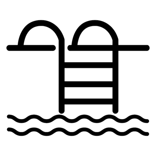 Swimming pool icon logo vector design template