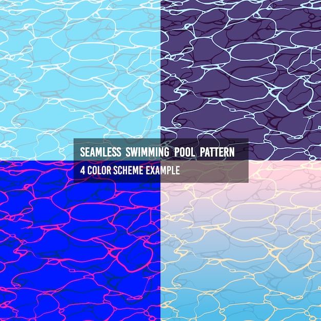 Vector swimming pool seamless pattern