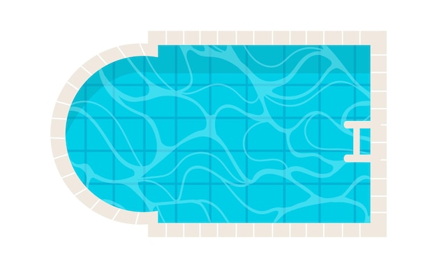 Vector swimming pool top view