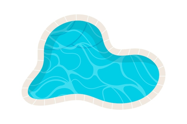 Vector swimming pool top view