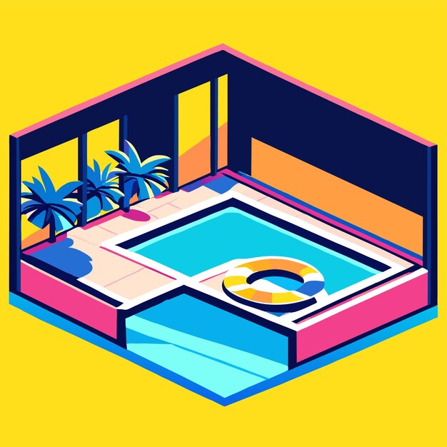 Vector swimming pool vector illustratie