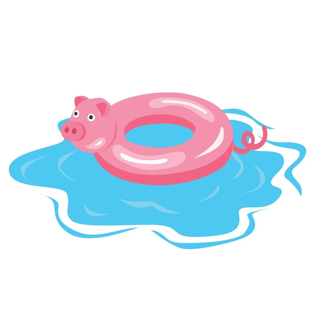Swimming ring or inflatable float vector