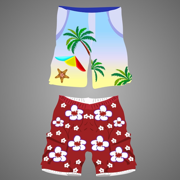 Swimming trunks isolated vector illustration