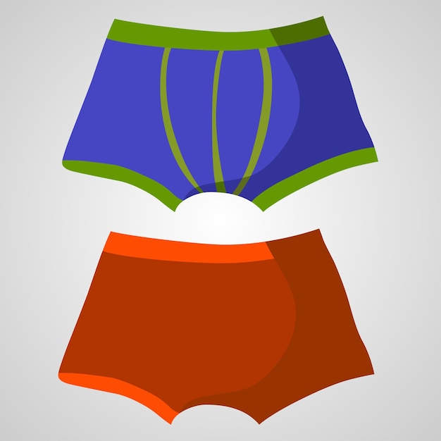 Vector swimming trunks isolated vector illustration