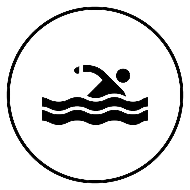 Swimming vector icon illustration of Sports iconset