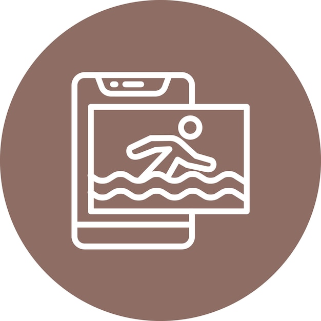 swimming vector icon illustration of workout app iconset