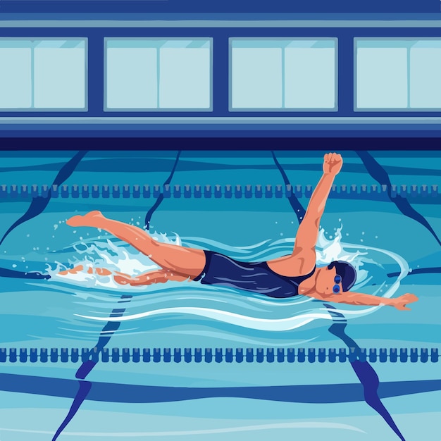 swimming vector swimmer svg clipart cut files for silhouette vector eps design
