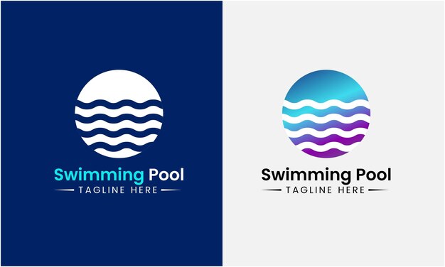 SwimmiSwimming pool symbol icon logo vector concept Water Sea ng Pool layout