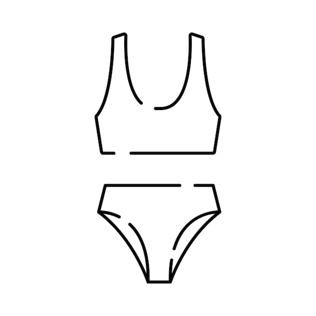 Swimsuit icon element of clothes icon for mobile concept and web apps thin line swimsuit icon can be used for web and mobile bikini beachwear in summer