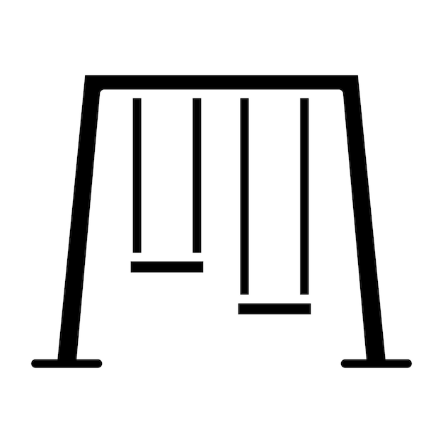 Черная иллюстрация Swing Glyph