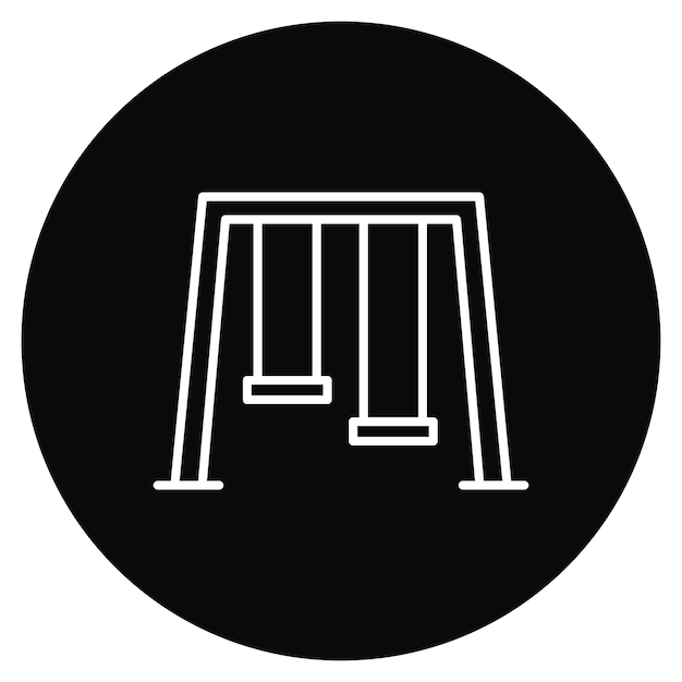 Векторное изображение значка Swing может быть использовано для детского сада