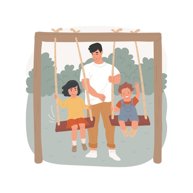 Swing isolated cartoon vector illustration