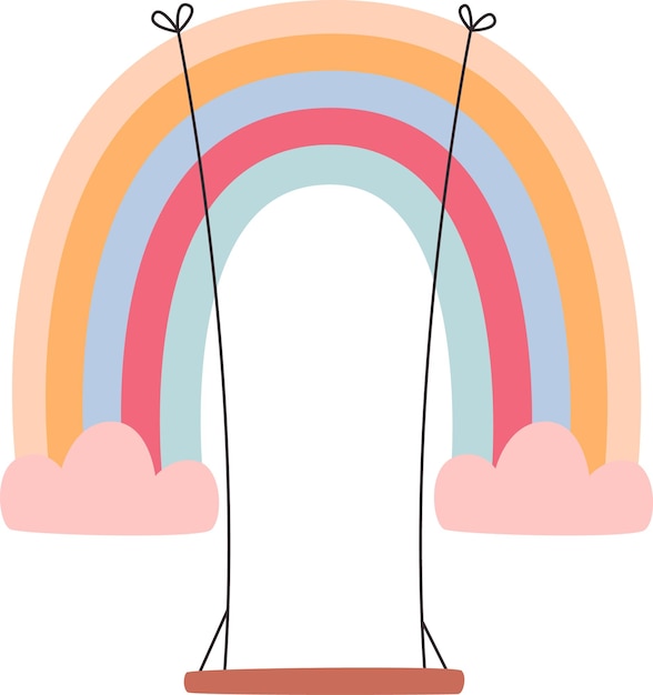 Vector swing op de regenboog