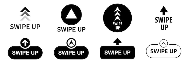 Swipe up voor sociale media verhalen Pijl up pictogram