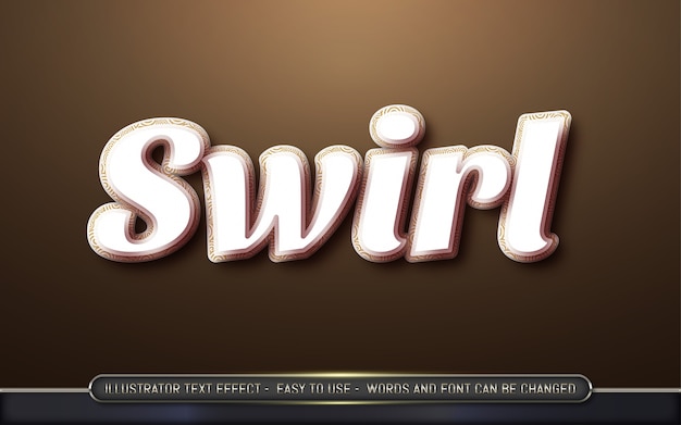 Swirl - editable text effect style