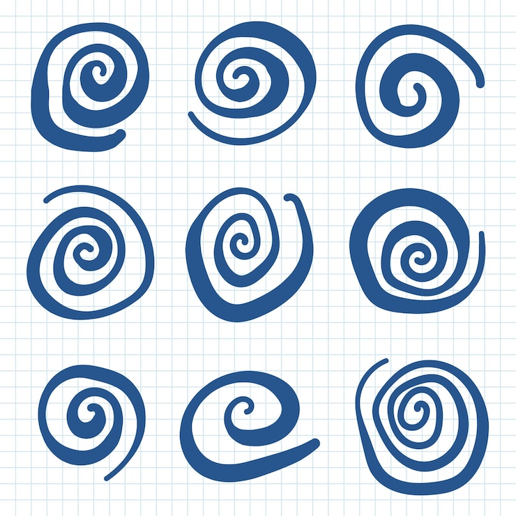 Vector swirl icon in hand drawn style handmade doodle vector illustration on isolated background spiral mark sign business concept