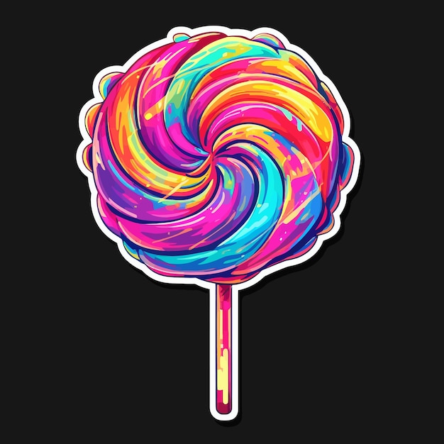 Premium Vector  Swirl lollipop cartoon doing vandalism and caught by the  police , cute design