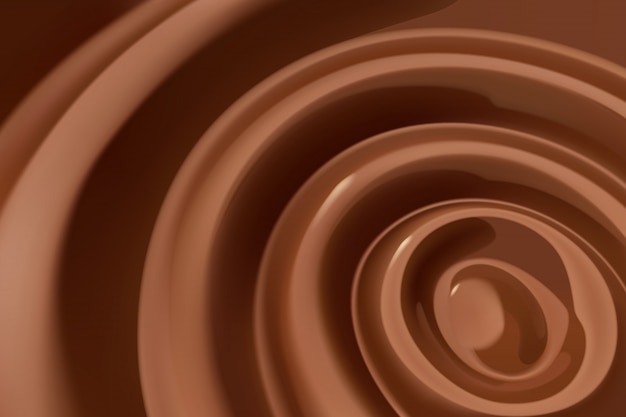 swirl melted chocolate
