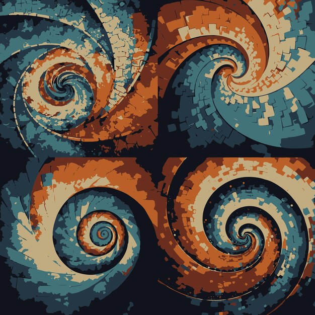 swirl shape background vector illustration