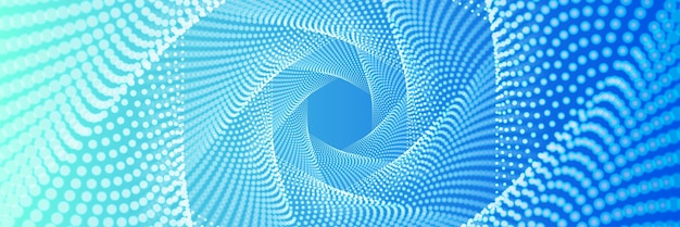 Vector swirling background from small glowing particles shining points swirl elegant modern geometric