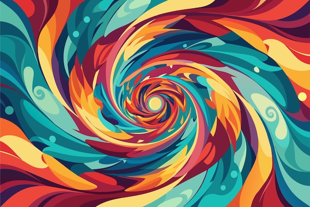 A swirling vortex of colors and shapes suggesting chaos and confusion