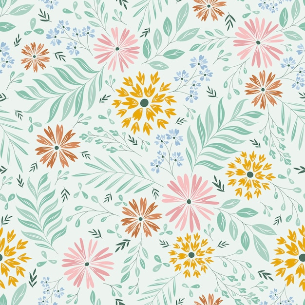 Swirly Flowers Pattern Design