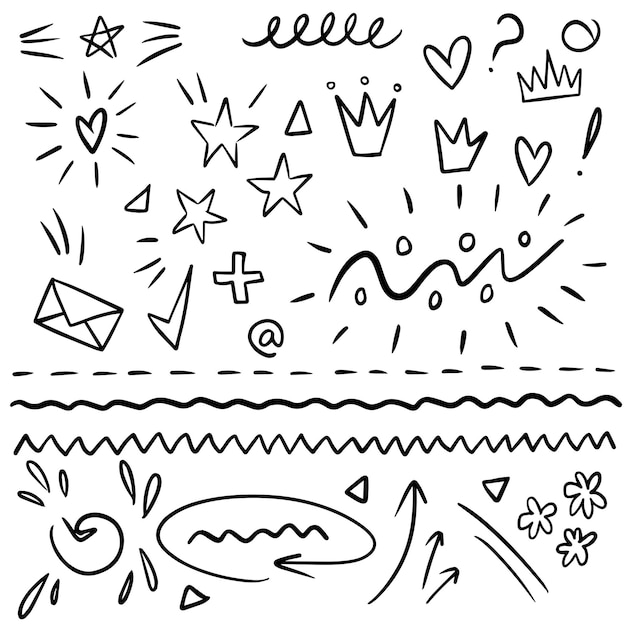 Swishes swoops doodle-stijl Markeer tekstelementen