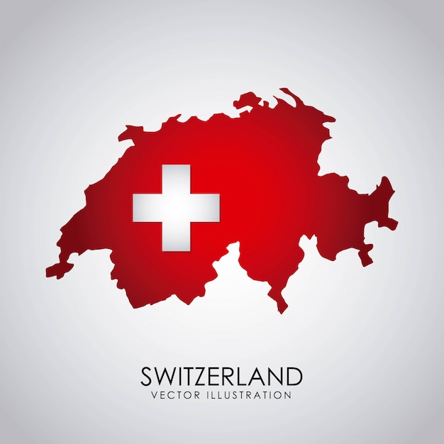 Swiss design over gray background vector illustration