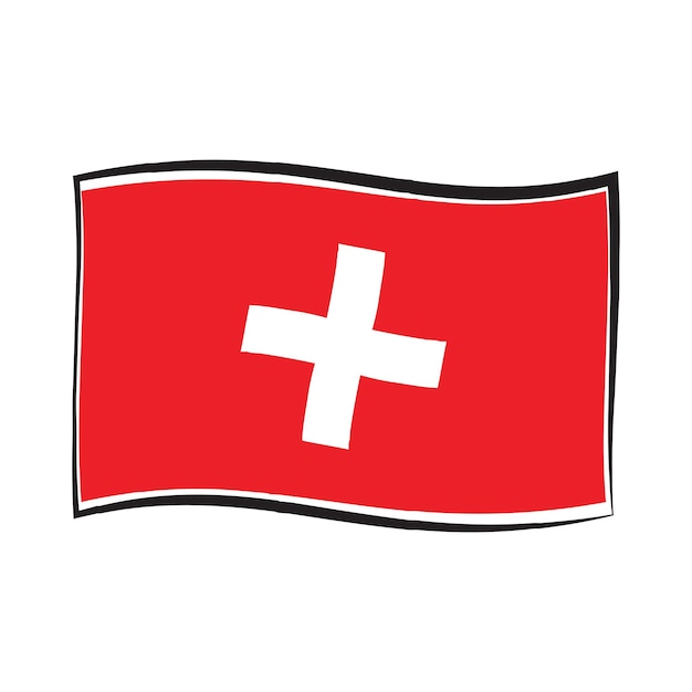 スイスの国旗のアイコン